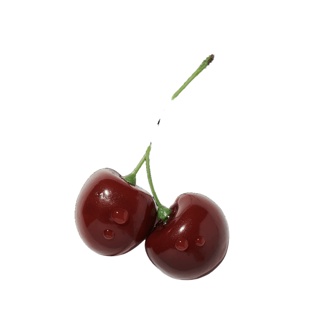 Cerezas rojas jugosas>