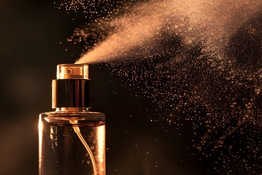 Perfume de autor en vaporización